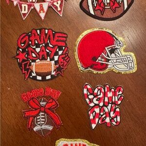 NEW Game Day Embroidered Patches Set